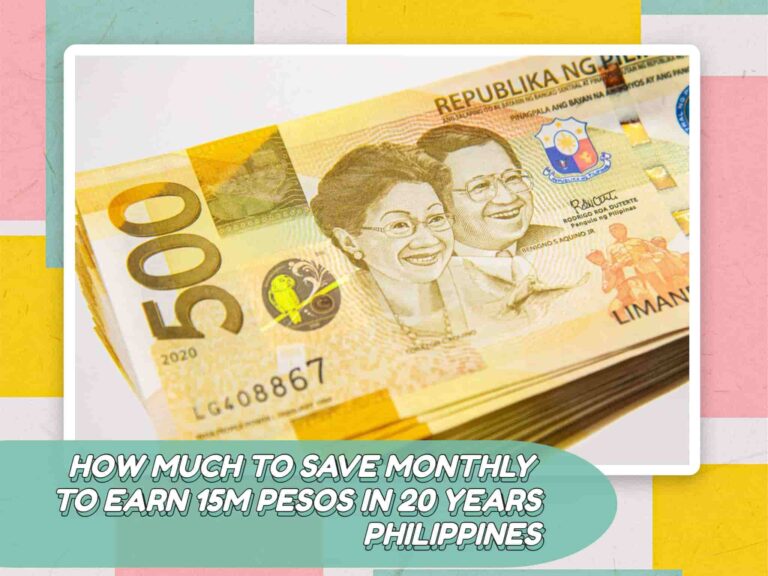How Much to Save Monthly to Earn 15M Pesos in 20 Years Philippines